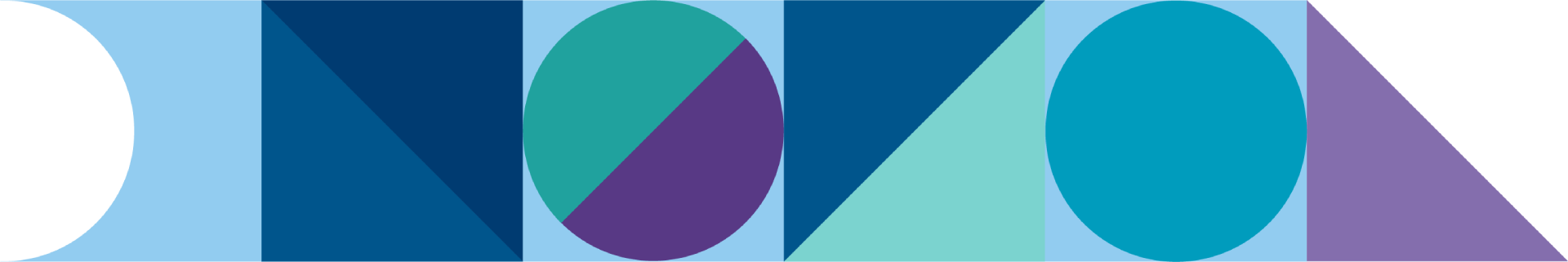 A blue and purple circle with different colors