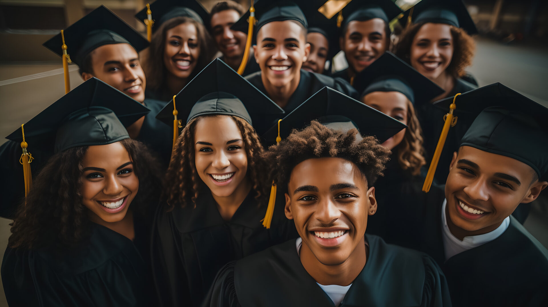 A group of graduates posing for the camera.