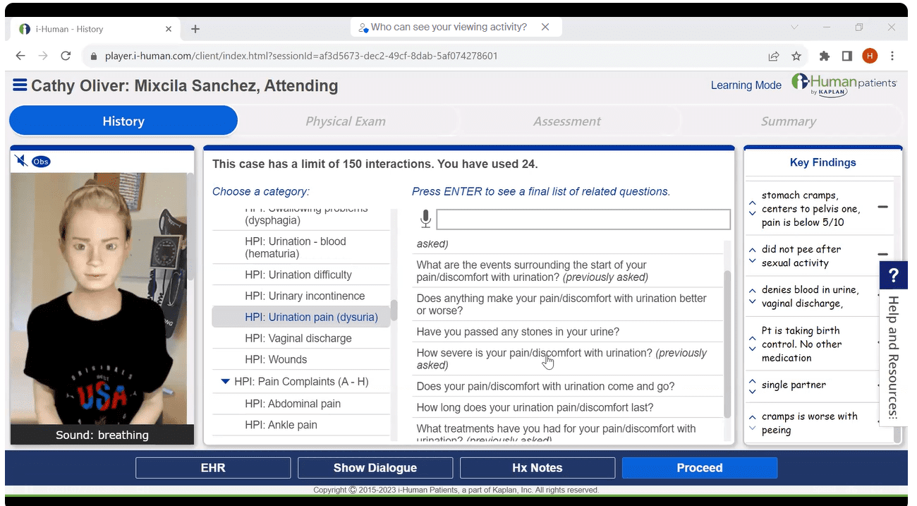 A computer screen with instructions for attending an event.